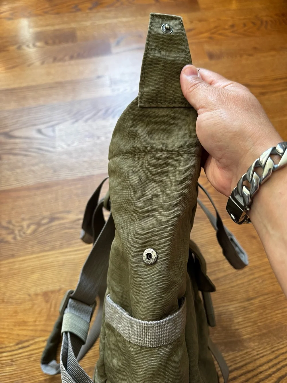 Tommy Bahama Men’s Olive Green Utility Backpack Travel Cargo Military Style